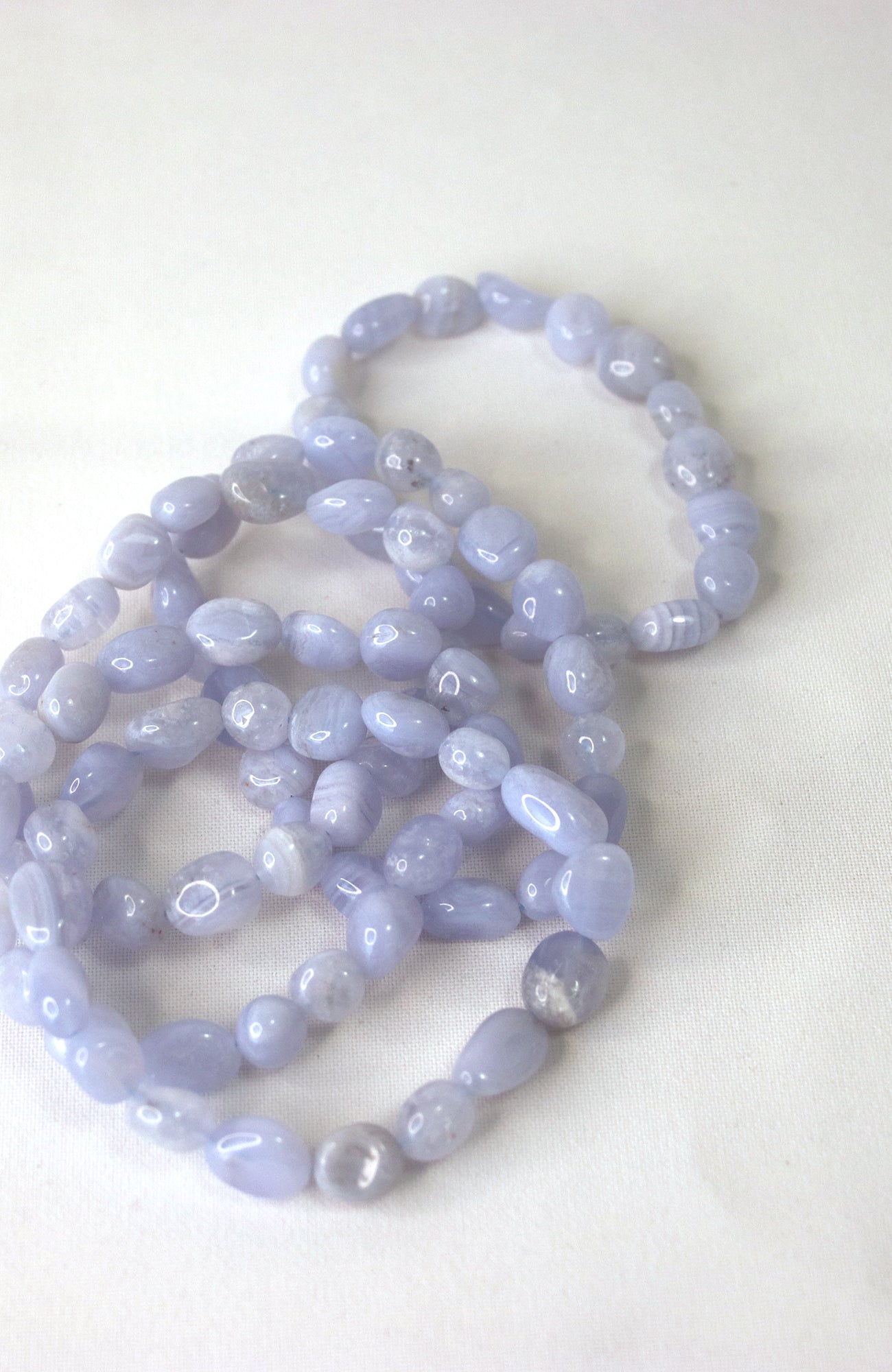 Blue Lace Agate Nugget 8-10mm Bracelet 434